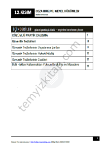 Ceza Hukuku Genel Hükümler 1.Öğretim Çift ve 2.Öğretim 23-24 Bahar 12