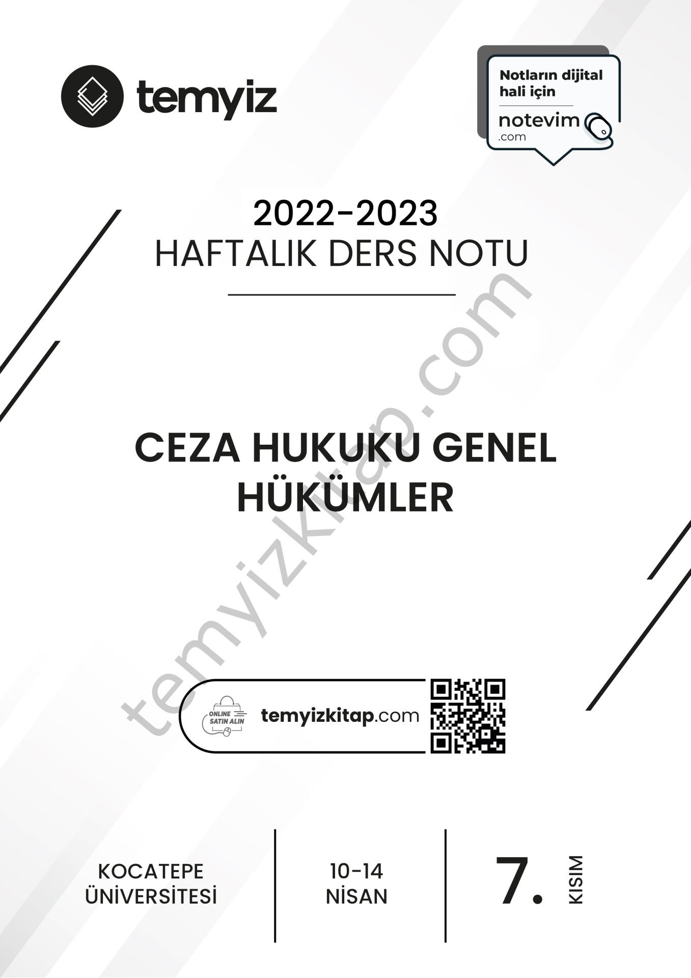 Kocatepe Üniversitesi Ceza Hukuku Genel Hükümler 22-23 Bahar 7