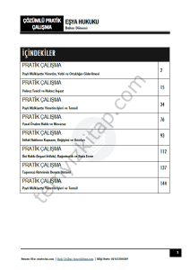 Eşya Hukuku 2025-2026 Bahar Dönemi Çözümlü Pratik Kitapçığı