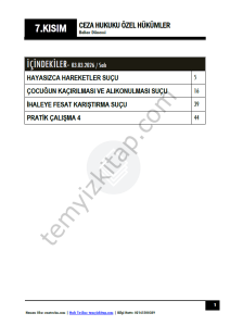 Ceza Hukuku Özel Hükümler 25-26 Bahar 7