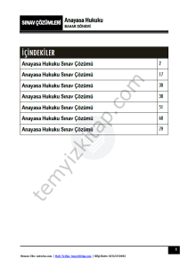 Anayasa Hukuku 2024 Bahar Dönemi Final/Bütünleme Soru Çözümleri