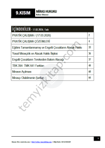 Miras Hukuku 25-26 Bahar 9