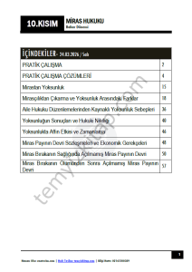 Miras Hukuku 25-26 Bahar 10