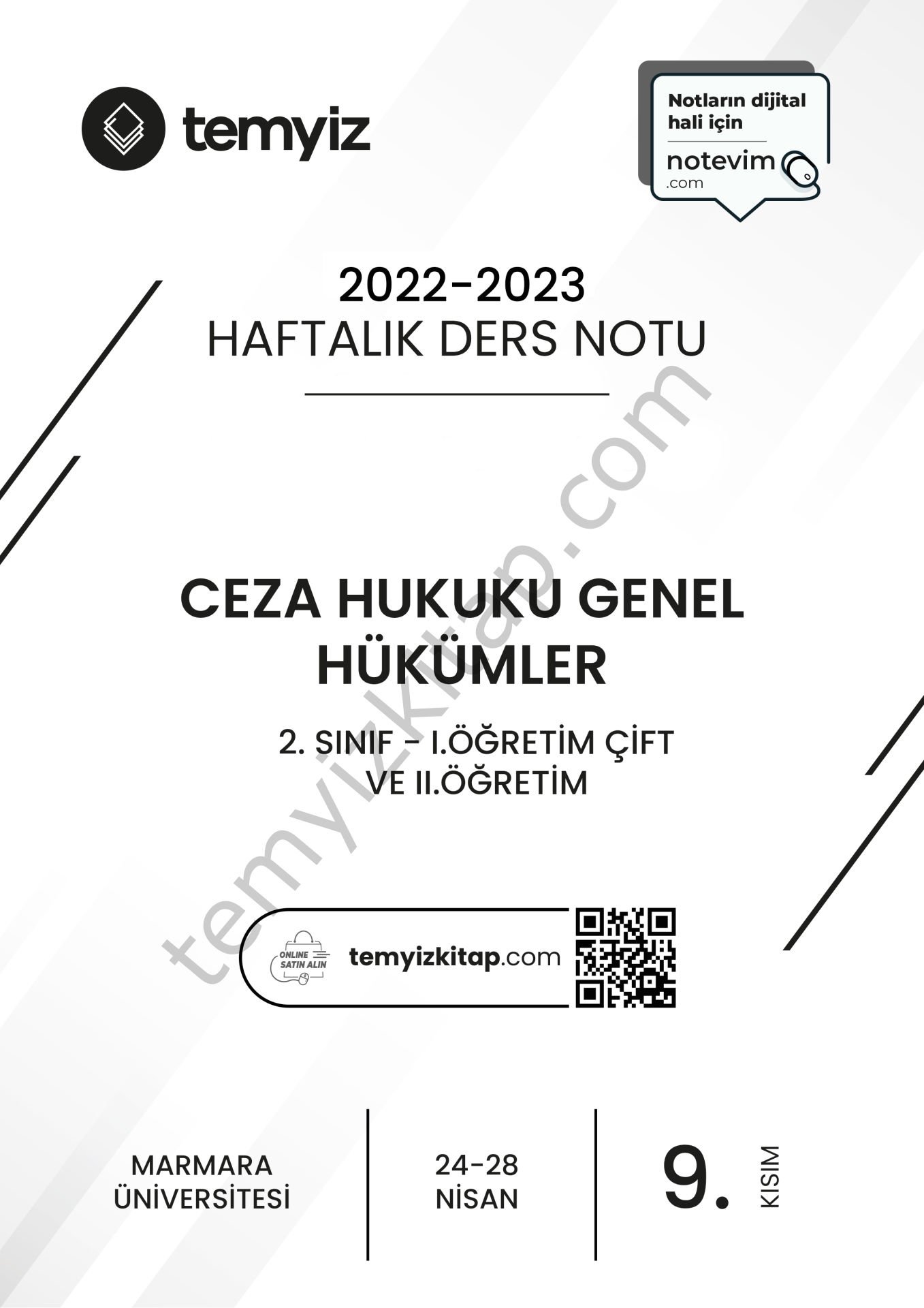 Ceza Hukuku Genel Hükümler 1.Öğretim Çift ve 2.Öğretim 22-23 Bahar 9