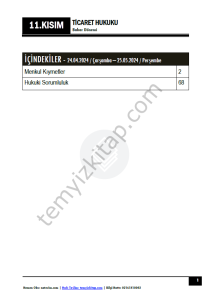 Ticaret Hukuku 1.Öğretim 23-24 Bahar 11