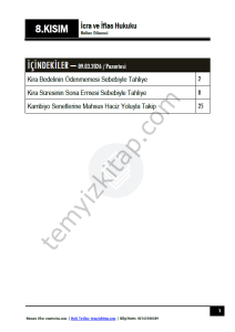 İcra ve İflas Hukuku 25-26 Bahar 8