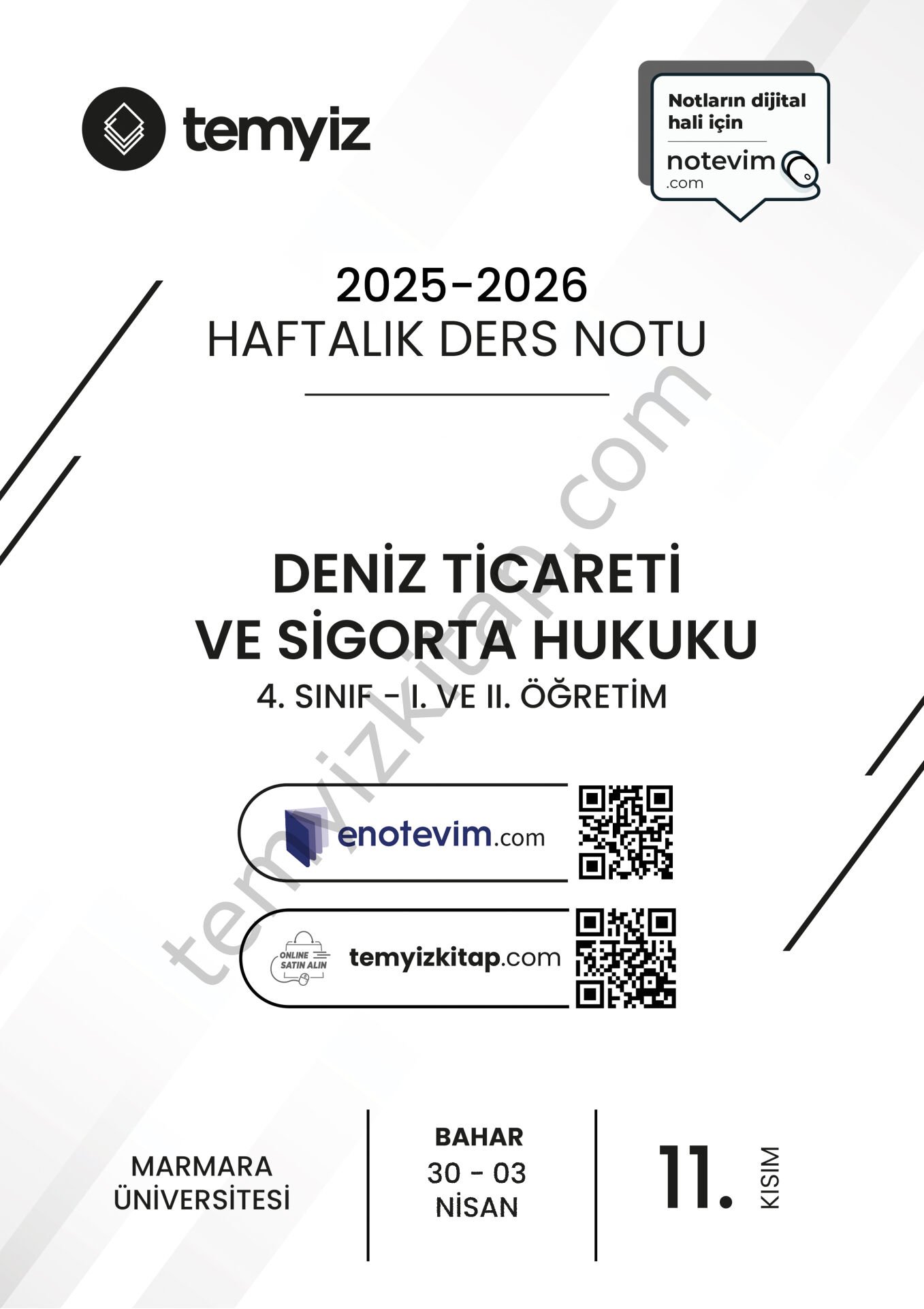Deniz Ticareti ve Sigorta Hukuku 25-26 Bahar 11