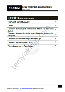 Deniz Ticareti ve Sigorta Hukuku 25-26 Bahar 12