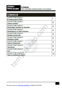 İş Hukuku 2023-2024 Bahar Dönemi Çözümlü Pratik Kitapçığı