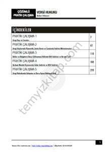 Vergi Hukuku 2025-2026 Bahar Dönemi Çözümlü Pratik Kitapçığı