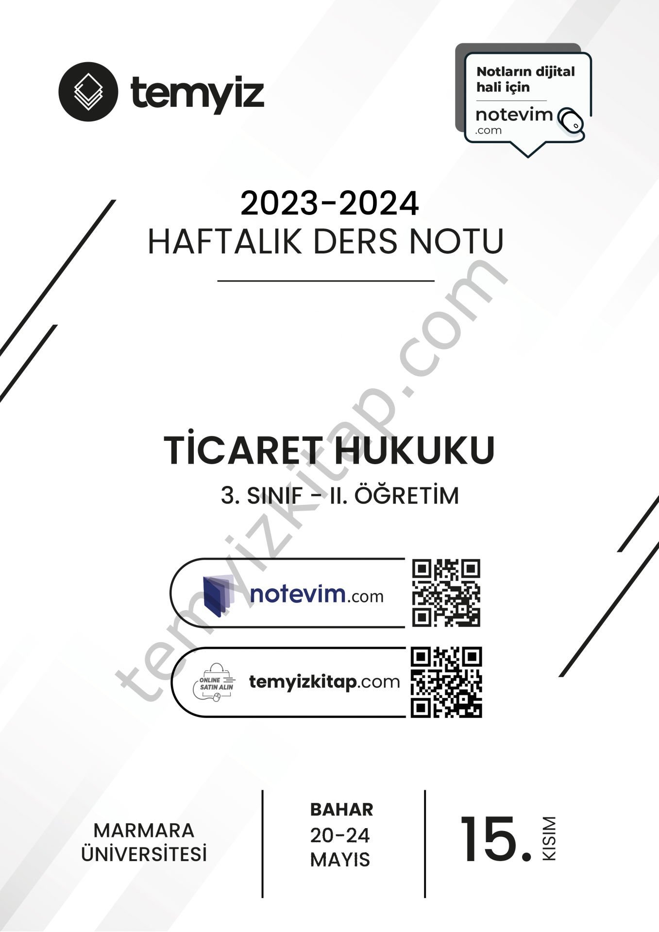 Ticaret Hukuku 2.Öğretim 23-24 Bahar 15