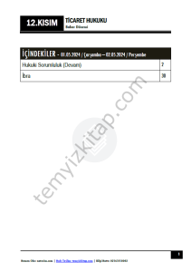 Ticaret Hukuku 1.Öğretim  23-24 Bahar 12