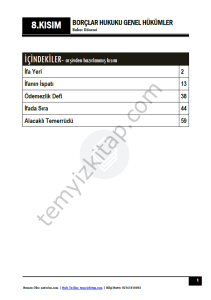 Borçlar Hukuku Genel Hükümler 23-24 Bahar 8
