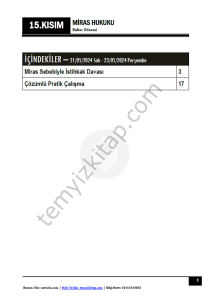 Miras Hukuku 23-24 Bahar 15