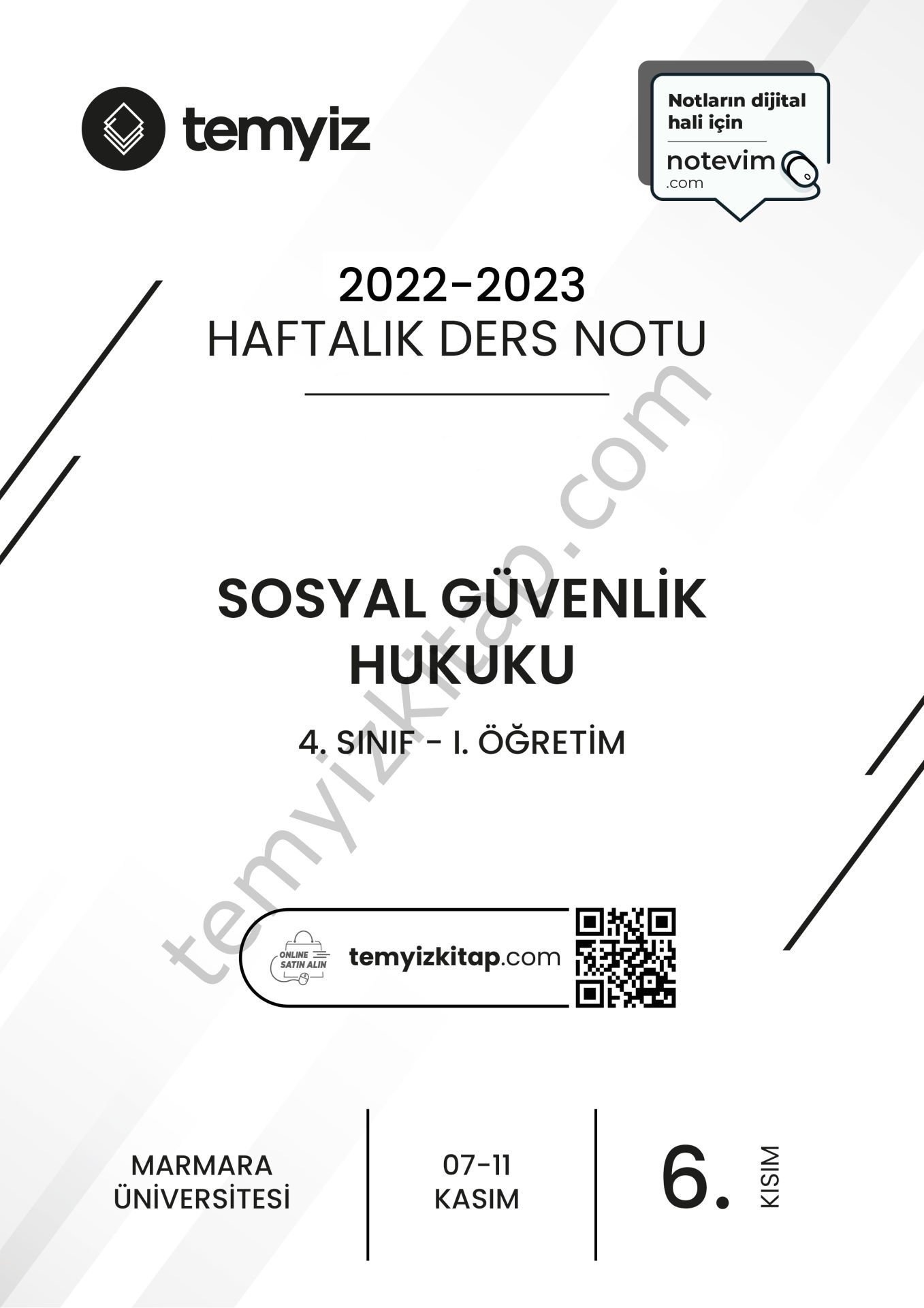 Sosyal Güvenlik Hukuku 1.Öğretim 22-23 Güz 6