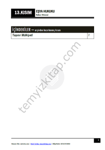 Eşya Hukuku 23-24 Bahar 13
