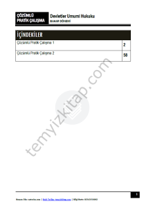 Devletler Umumi Hukuku 2023-2024 Bahar Dönemi Çözümlü Pratik Kitapçığı