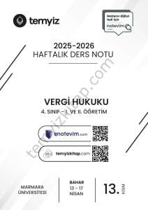 Vergi Hukuku 25-26 Bahar 13