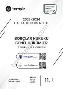 Borçlar Hukuku Genel Hükümler 23-24 Bahar 11