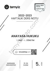 Anayasa Hukuku 1.Öğretim 22-23 Güz 5