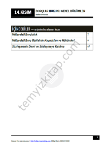 Borçlar Hukuku Genel Hükümler 23-24 Bahar 14