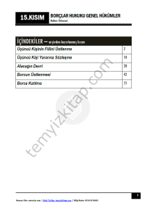 Borçlar Hukuku Genel Hükümler 23-24 Bahar 15