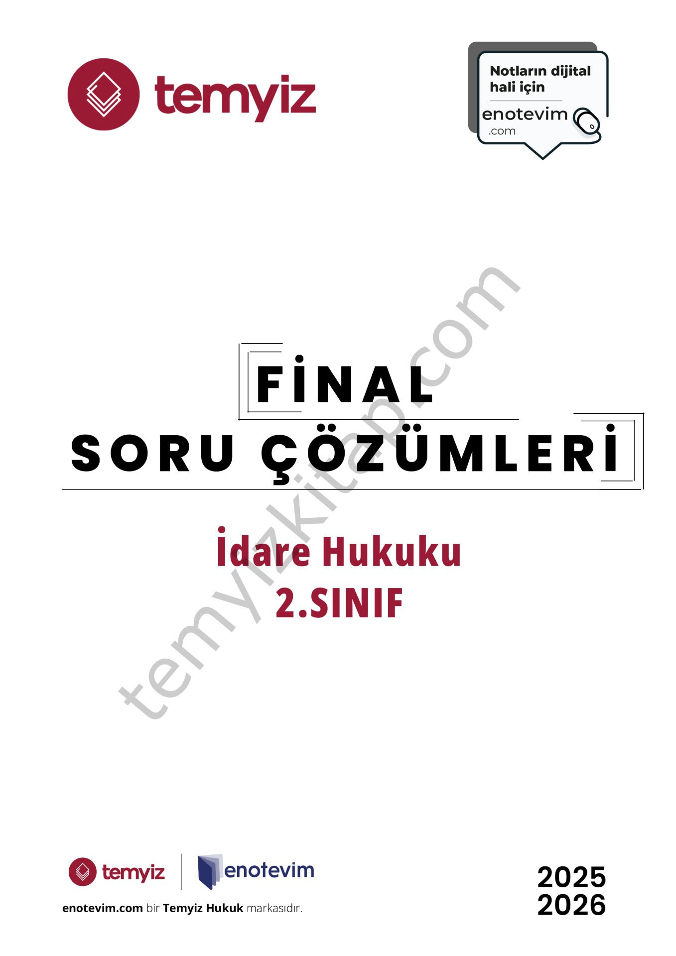 İdare Hukuku 2025-2026 Final Soru Çözümleri (2.Sınıflar İçin)