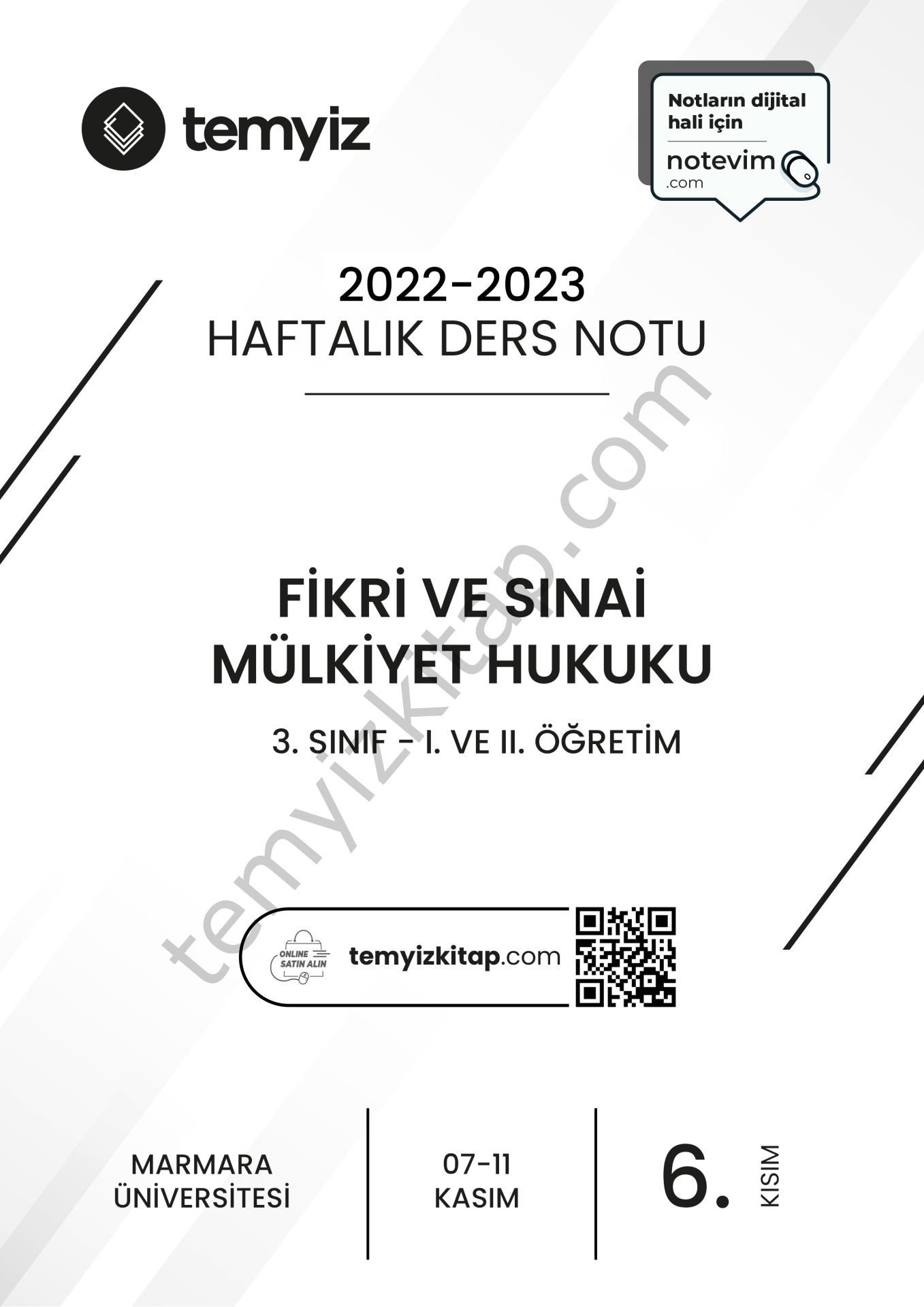 Fikri ve Sınai Mülkiyet Hukuku 22-23 Güz 6