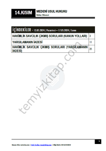Medeni Usul Hukuku 2.Öğretim 23-24 Bahar 14