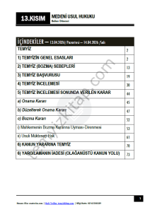 Medeni Usul Hukuku 25-26 Bahar 13