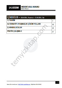 Medeni Usul Hukuku 25-26 Bahar 14