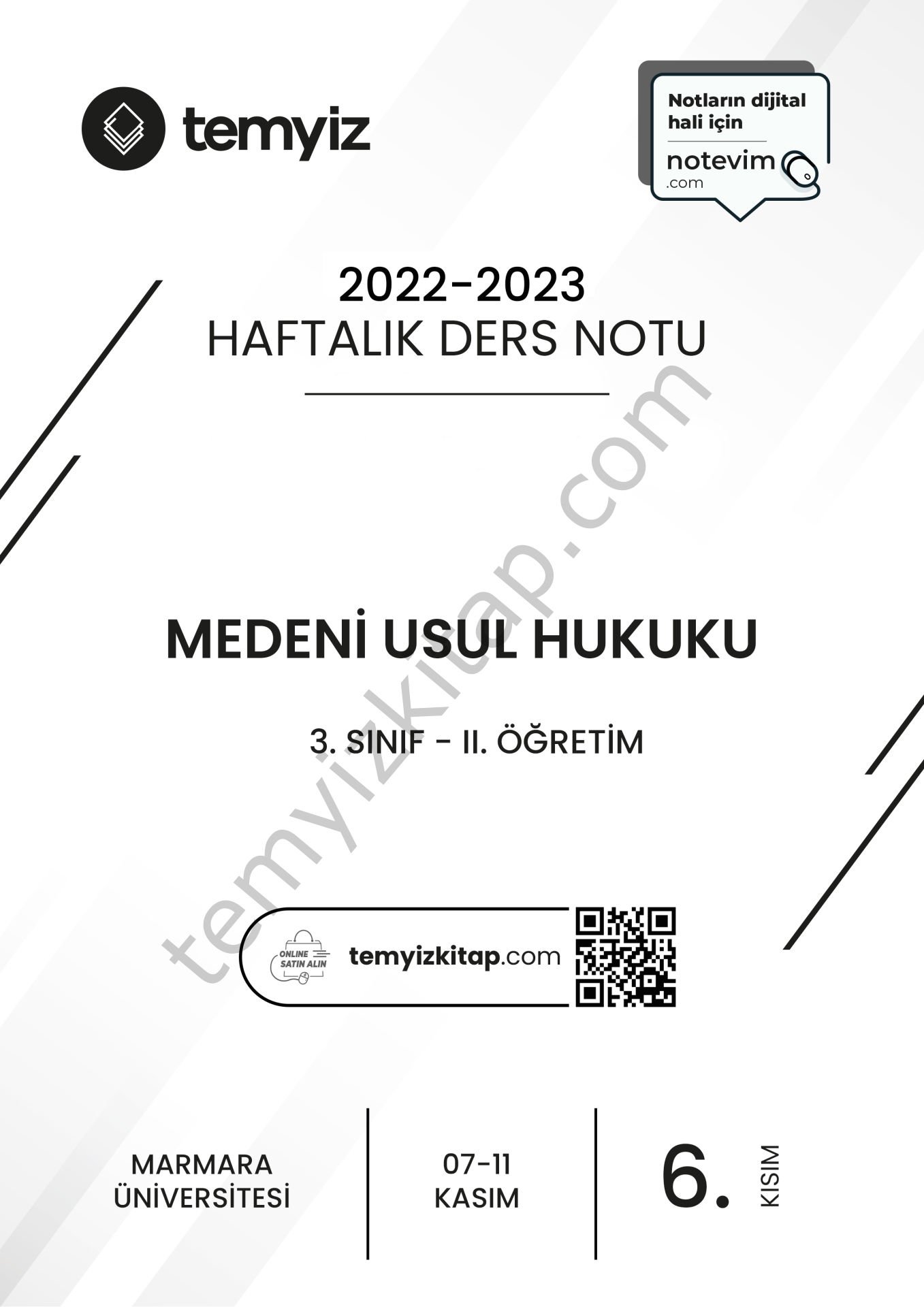 Medeni Usul Hukuku 2.Öğretim 22-23 Güz 6