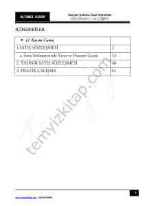 Borçlar Hukuku Özel Hükümler 22-23 Güz 6