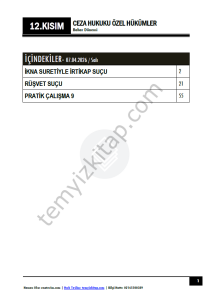 Ceza Hukuku Özel Hükümler 25-26 Bahar 12