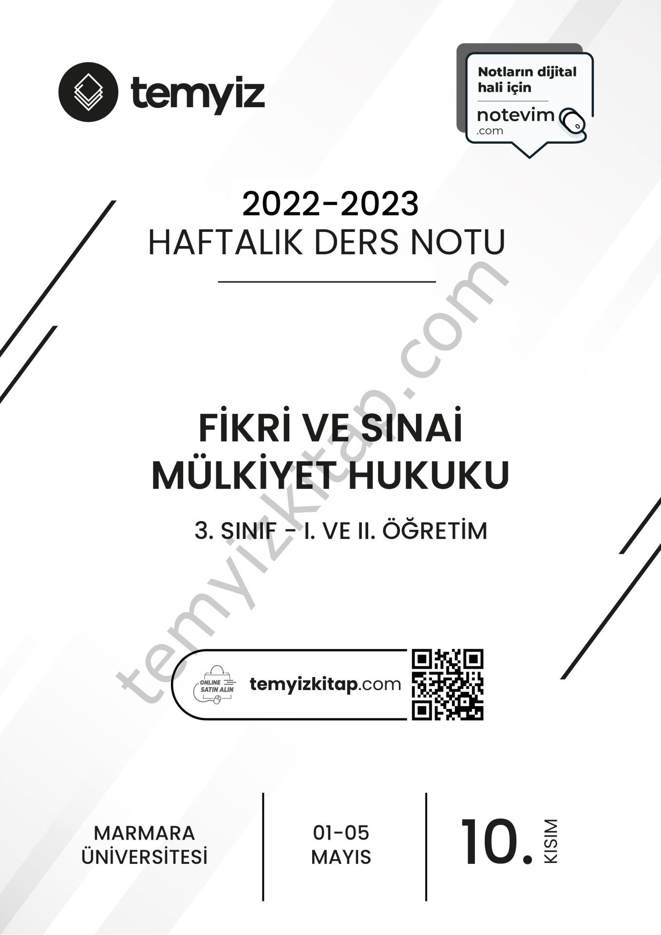 Fikri ve Sınai Mülkiyet Hukuku 22-23 Bahar 10