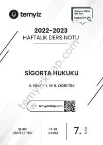 Şehir Üniversitesi Sigorta Hukuku 22-23 Güz 7