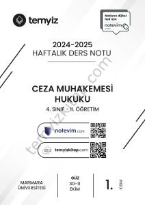 Ceza Muhakemesi Hukuku 2.Öğretim 24-25 Güz 1