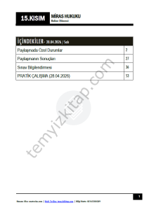 Miras Hukuku 25-26 Bahar 15