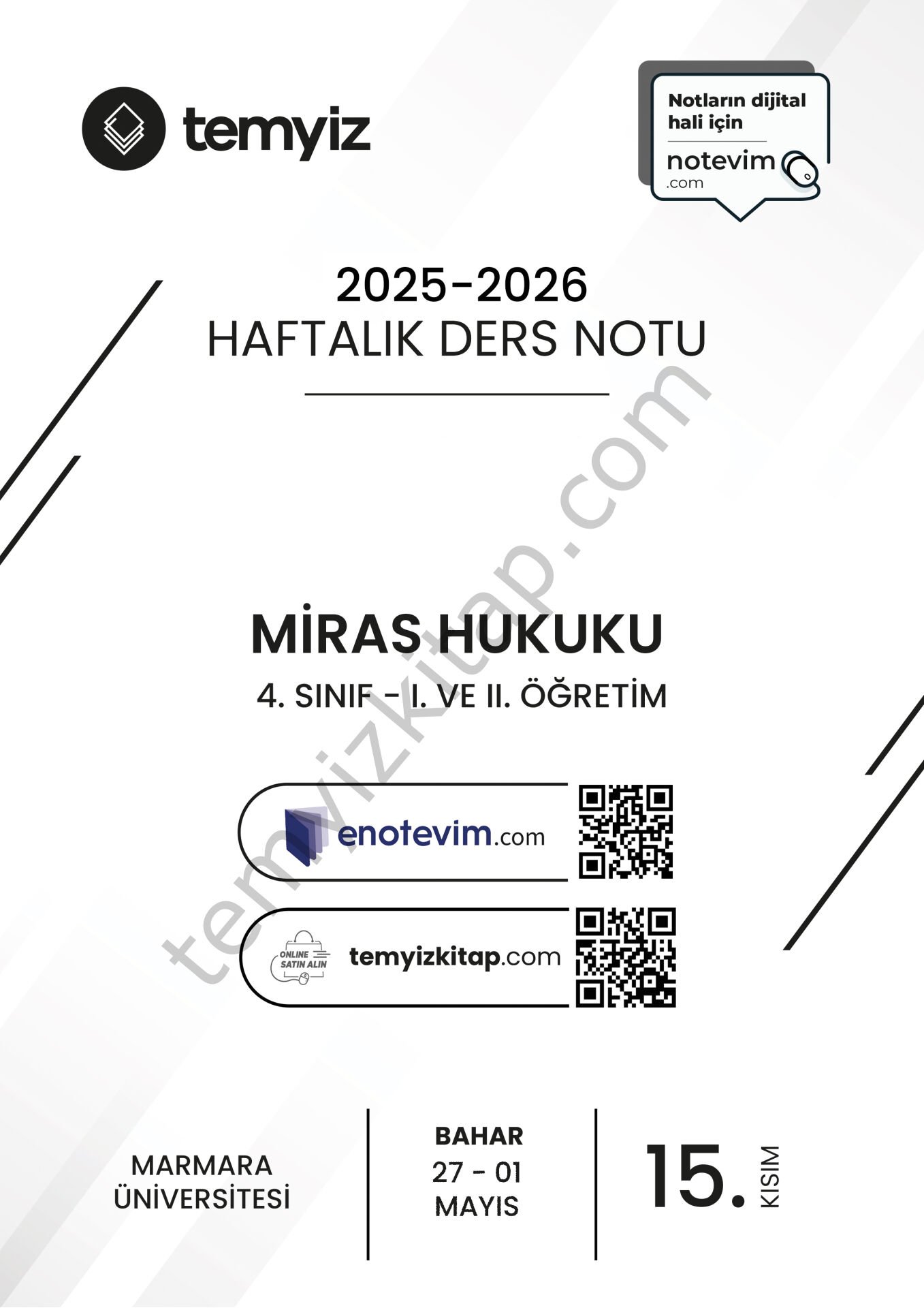 Miras Hukuku 25-26 Bahar 15