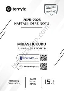 Miras Hukuku 25-26 Bahar 15