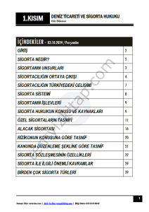 Deniz Ticareti ve Sigorta Hukuku 24-25 Güz 1