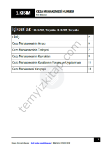 Ceza Muhakemesi Hukuku 1.Öğretim 24-25 Güz 1