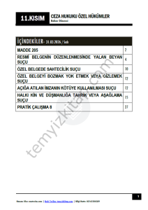 Ceza Hukuku Özel Hükümler 25-26 Bahar 11