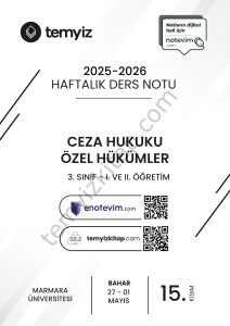 Ceza Hukuku Özel Hükümler 25-26 Bahar 15