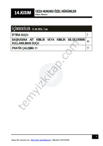 Ceza Hukuku Özel Hükümler 25-26 Bahar 14