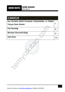 Deniz Hukuku 2025-2026 Bahar Dönemi Ders Notları
