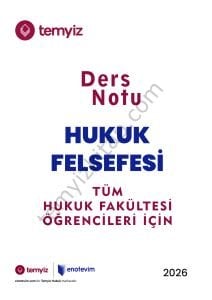 Hukuk Felsefesi 2025-2026 Bahar Dönemi Ders Notları