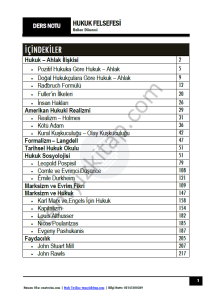 Hukuk Felsefesi 2025-2026 Bahar Dönemi Ders Notları