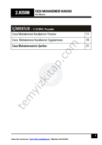 Ceza Muhakemesi Hukuku 1.Öğretim 24-25 Güz 2