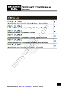 Deniz Ticareti ve Sigorta Hukuku 2025-2026 Bahar Dönemi Çözümlü Pratik Kitapçığı